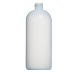 1000ml Natural HDPE Boston Round, 28/410 Neck